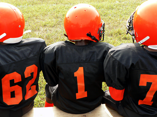 Players on sidelines